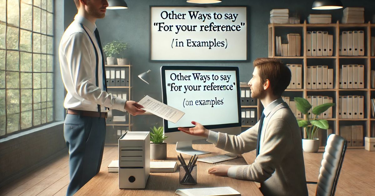 35 Other Ways to Say “For Your Reference” (With Examples)
