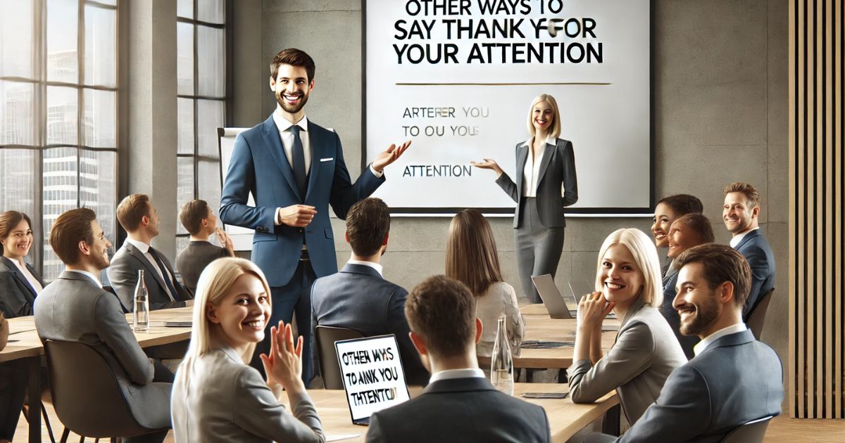35 Other Ways to Say ‘Thank You for Your Attention’ (With Examples)