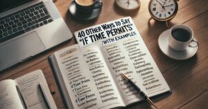 40 Other Ways to Say “If Time Permits” (With Examples)
