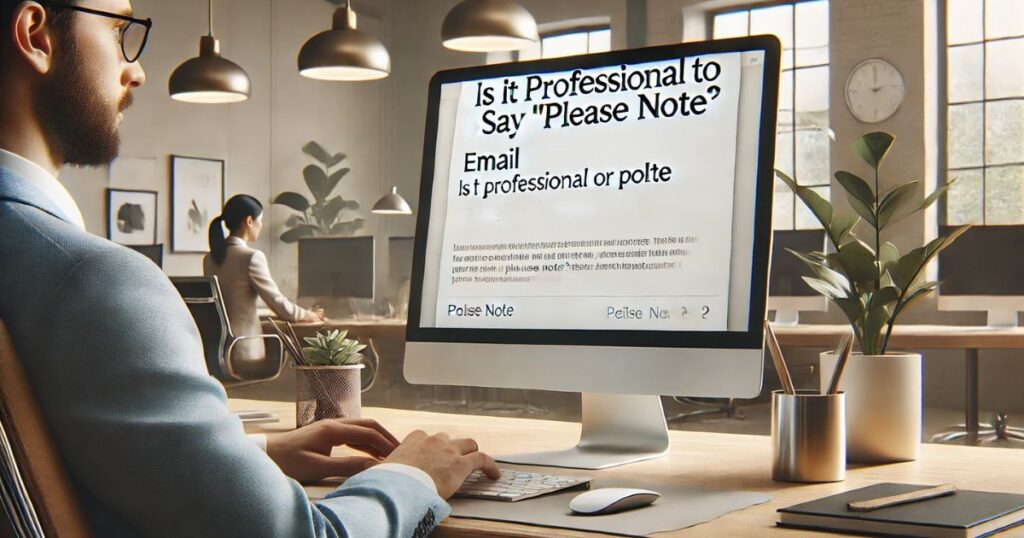 Is It Professional or Polite to Say “Please Note