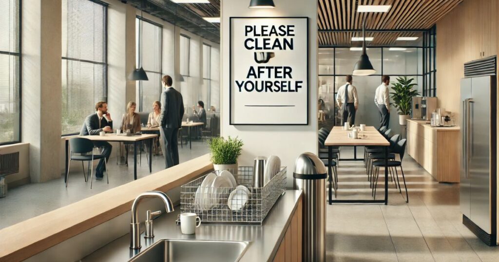 Is It Professional/Polite to Say Clean Up After Yourself?