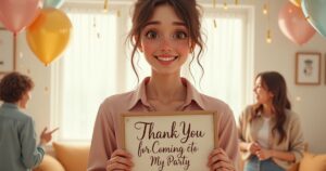 65+ Meaningful Ways to Say Thank You for Coming to My Party