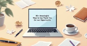 80+ meaningful ways to say Thank you for the Opportunity
