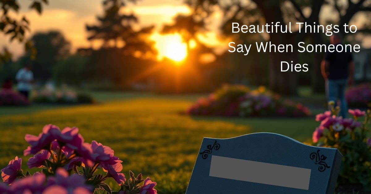 Beautiful Things to Say When Someone Dies