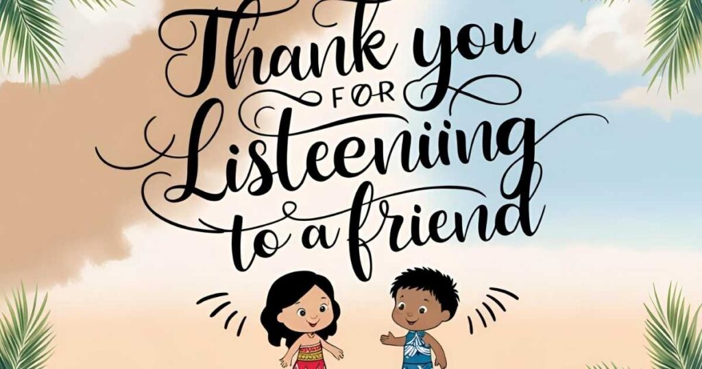 Thank You for Listening to A Friend