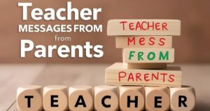 Thank You Teacher Messages From Parents