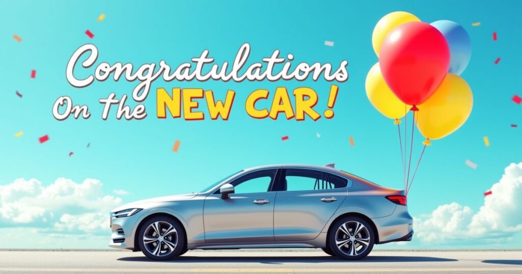 Car Wishes: Congrats On The New Car, Friend!