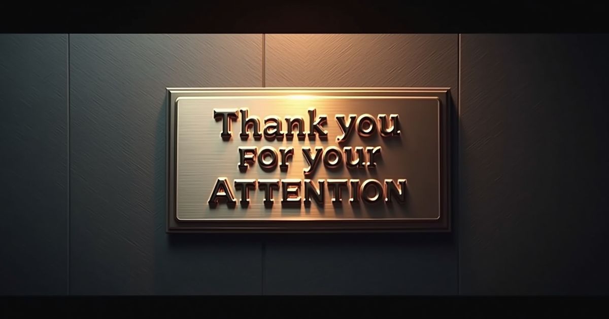 Thank you for your Attention – 100+ Responses of Appreciation