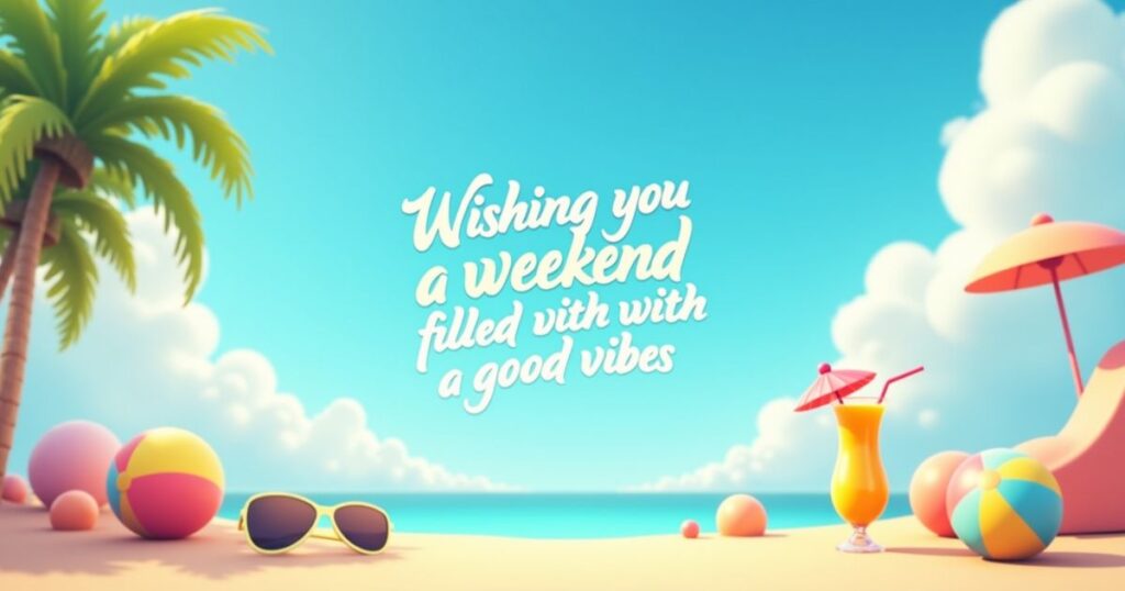 Wishing you a weekend filled with good vibes