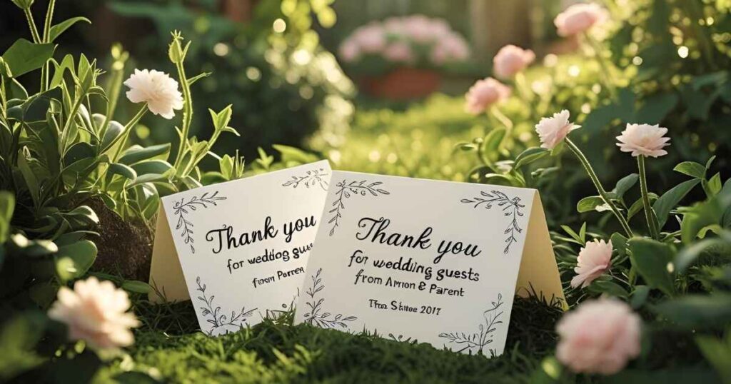 Short Thank You Message for Wedding Guests from Parents