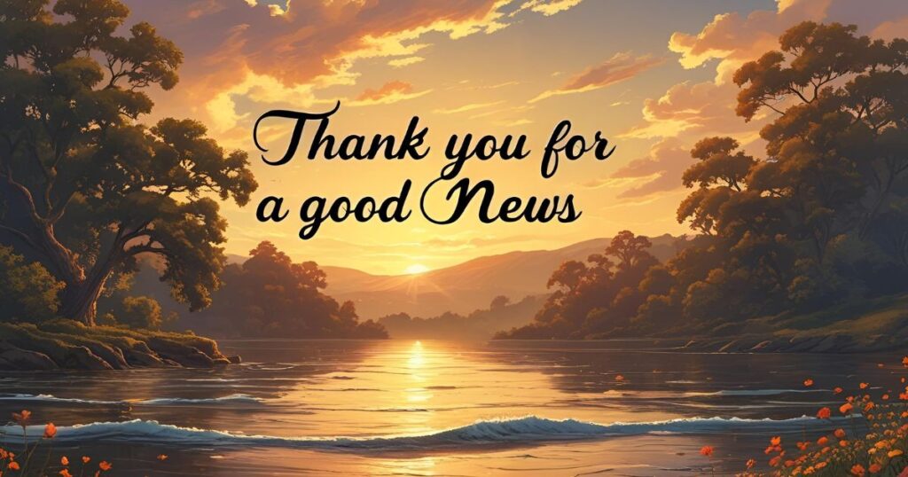 Thank You for a Good News Quotes