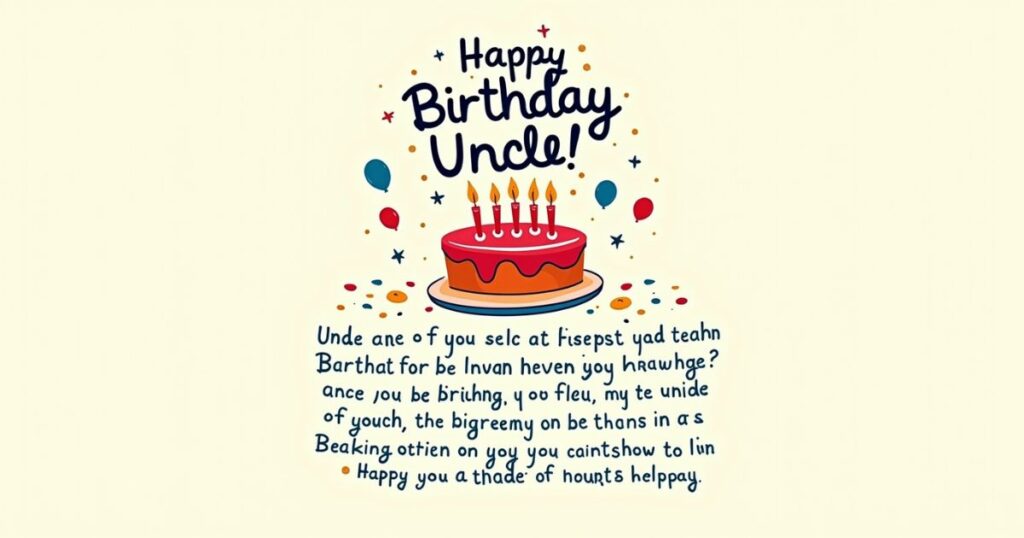 Funny Long Paragraph for Your Uncle on His Birthday