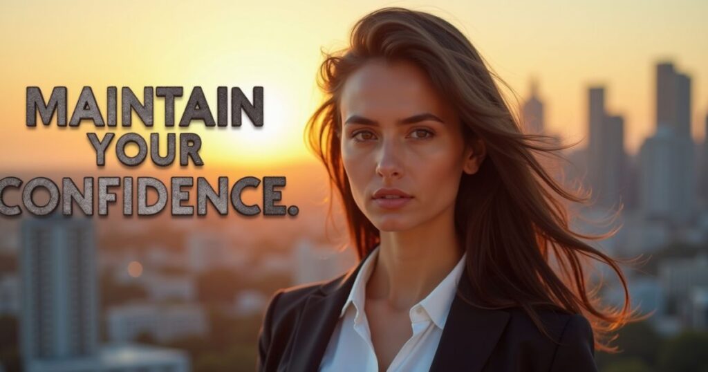 Maintain your confidence