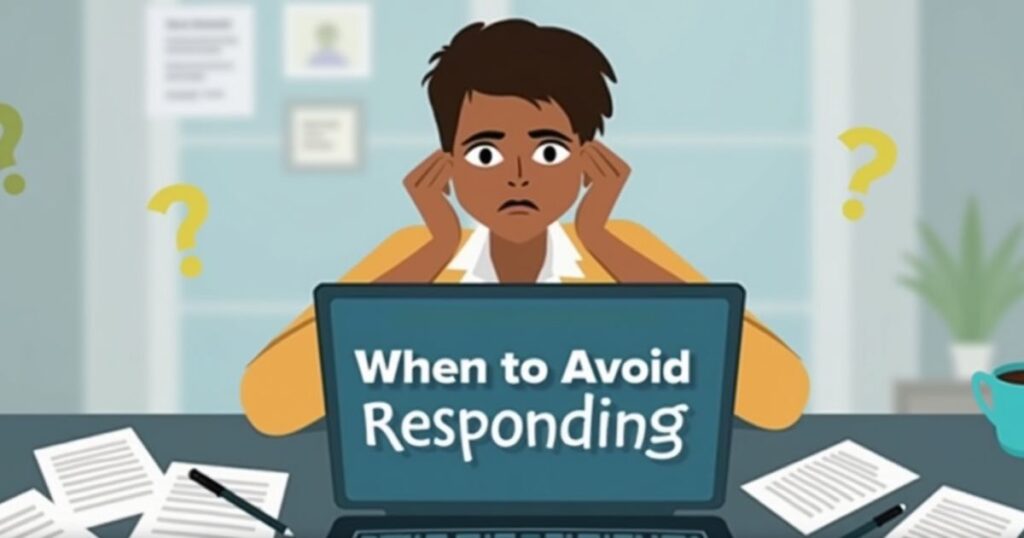 When to Avoid Responding to 