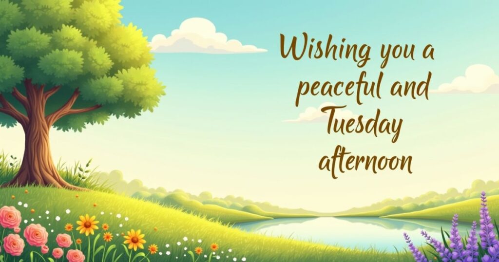 Wishing you a bright and happy Tuesday afternoon