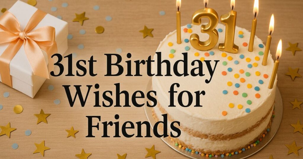 31st Birthday Wishes for Friends