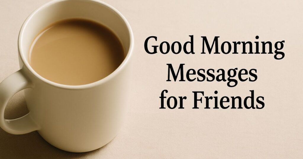 Good Morning Messages for Friends