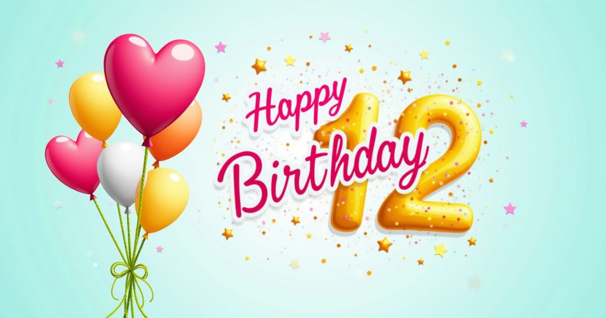 Happy 12th Birthday Wishes