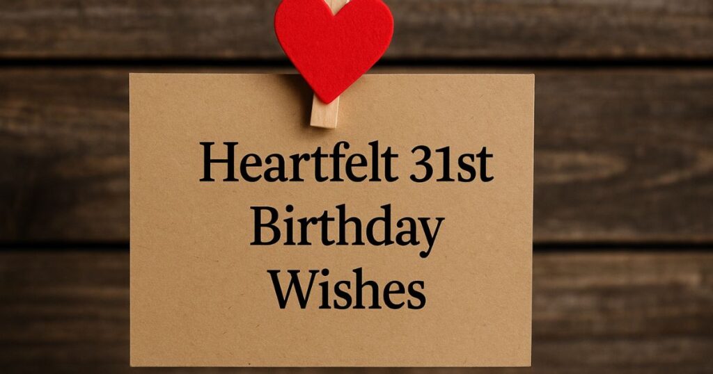 Heartfelt 31st Birthday Wishes